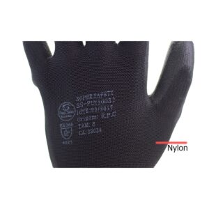 LUVA DE PU PRETA SS1003  CA 32034 SUPER SAFETY - Imagem 3