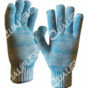 LUVA ANTICORTE TRICOTADO E FIOS DE ACO KEEPER BLUE CA 41729 QUALIFLEX - Imagem 6