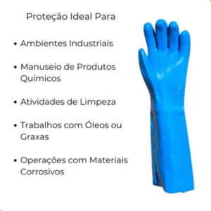 LUVA DE PVC SEM FORRO PALMA LISA 60CM CA 34593 PLASTCOR - Imagem 4