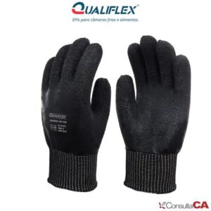 LUVA TERMICA EMBORRACHADA - MOD SUBZERO ICE / COR PRETA - QUALIFLEX. CA 41073 - Imagem 1